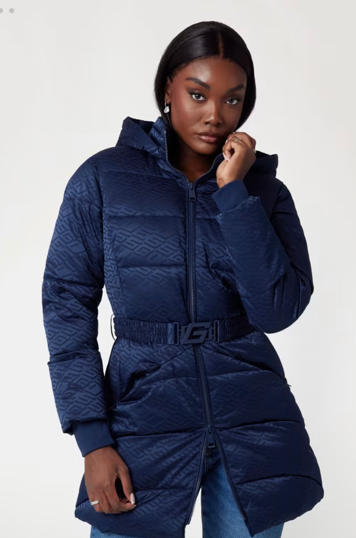 Guess Seline Navy Logo Coat