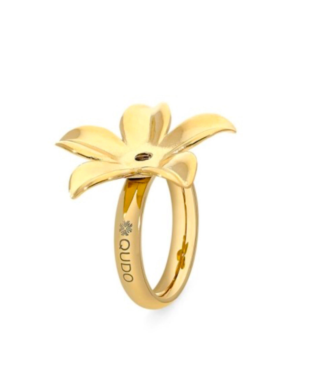 Qudo Pescia Flower Ring Gold