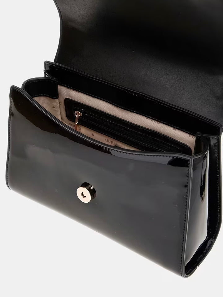 Guess Nolana Black Patent Bag