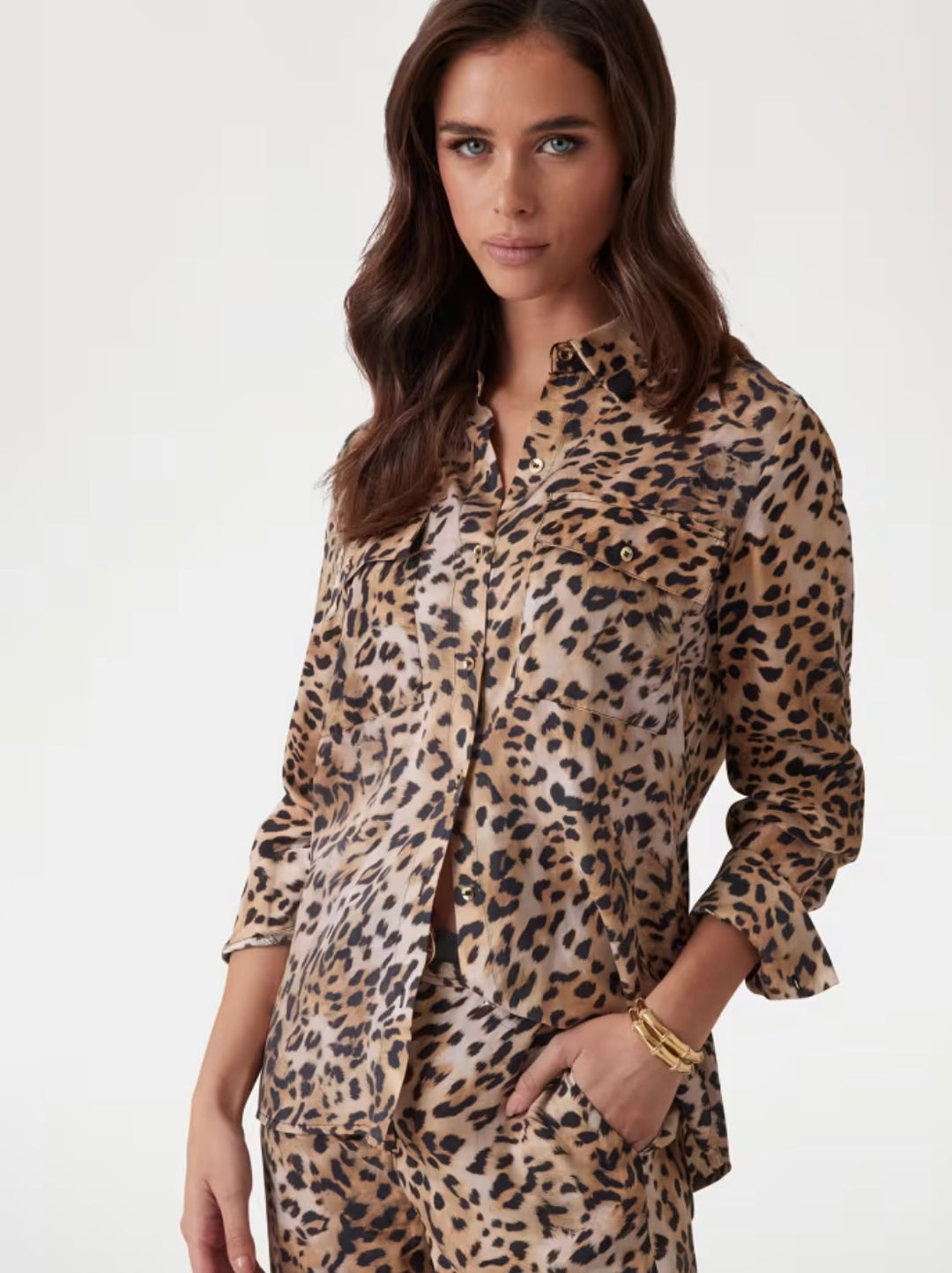 Guess Enora Leopard Print Blouse