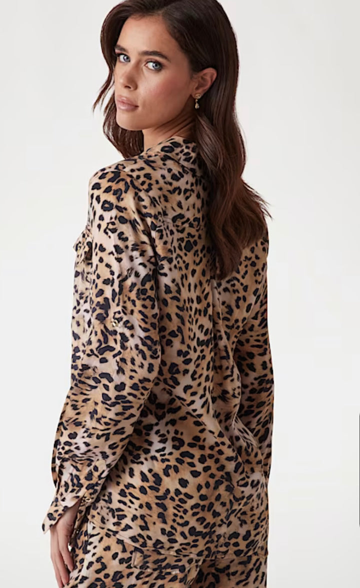 Guess Enora Leopard Print Blouse