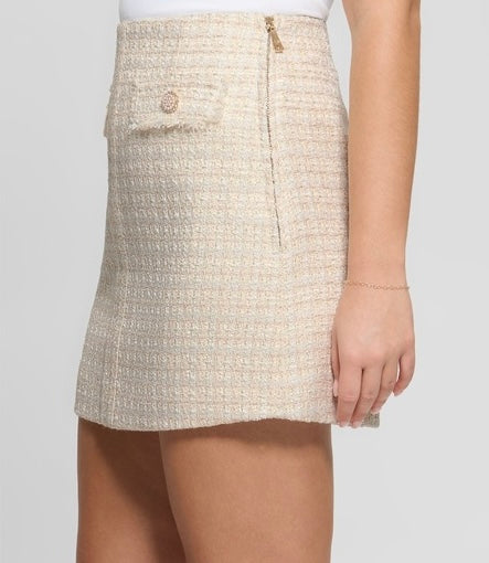 Guess Daphnee Tweed Mini Flap skirt