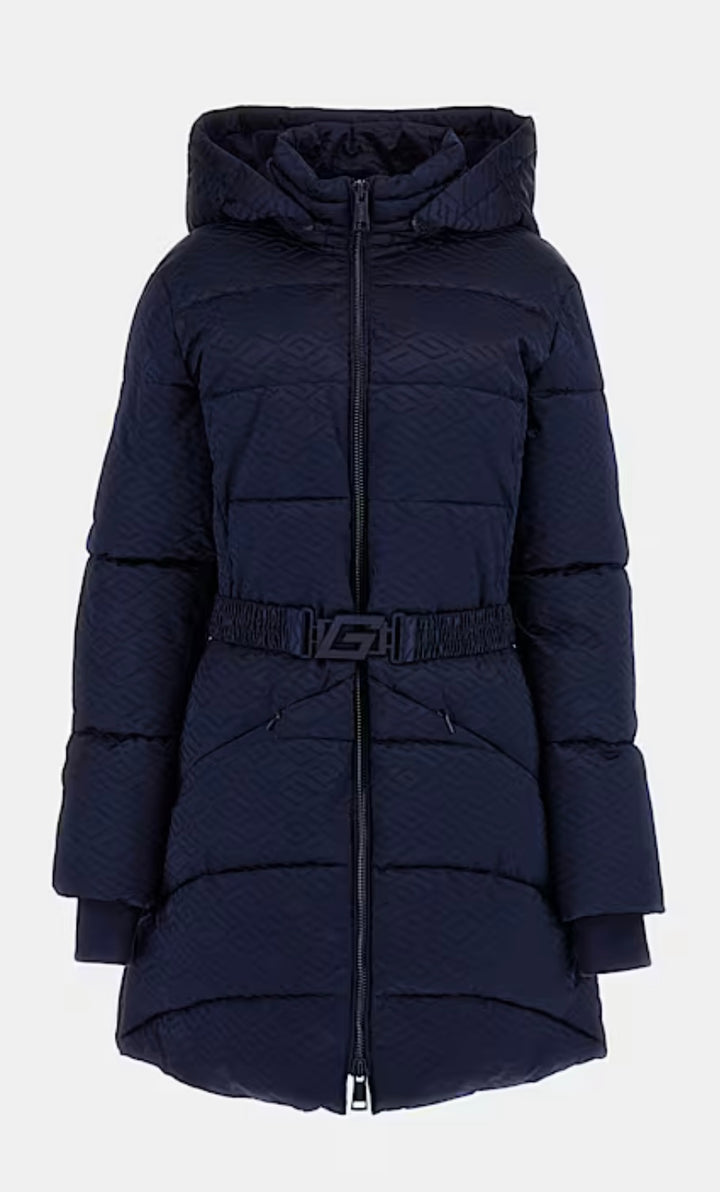 Guess Seline Navy Logo Coat