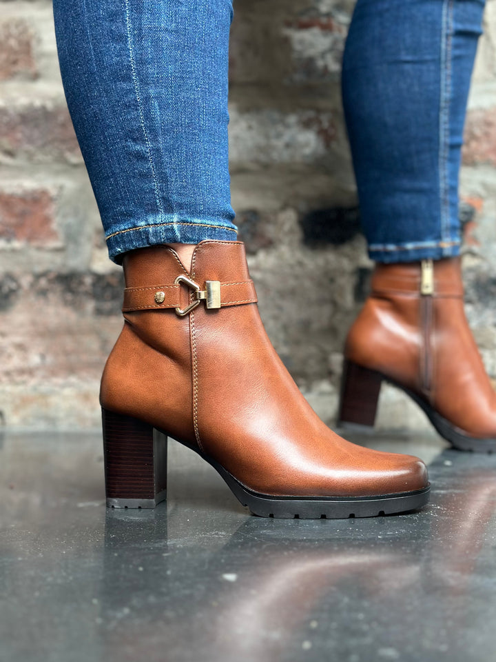 Patrizio Como Trouville Tan Heeled Boot