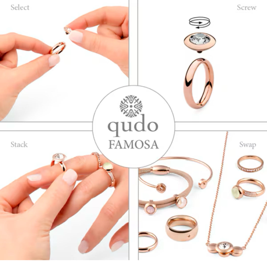 Qudo Basic Small Interchangeable Ring Gold