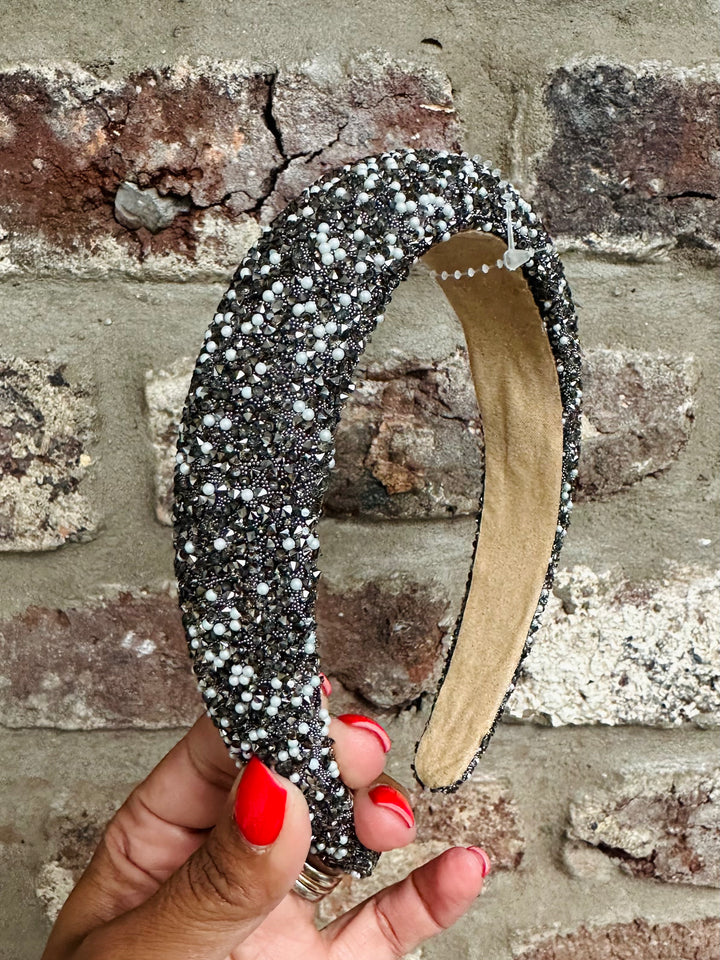 Jenny Glow Gunmetal Diamond Headband