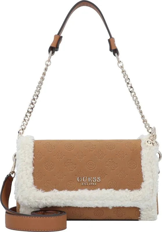 Guess Davila Cognac Flap Crossbody