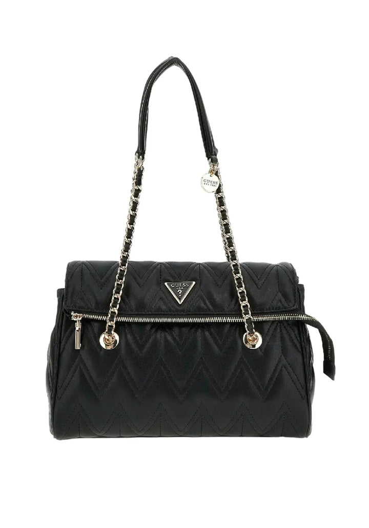 Guess Eda Black Satchel Bag