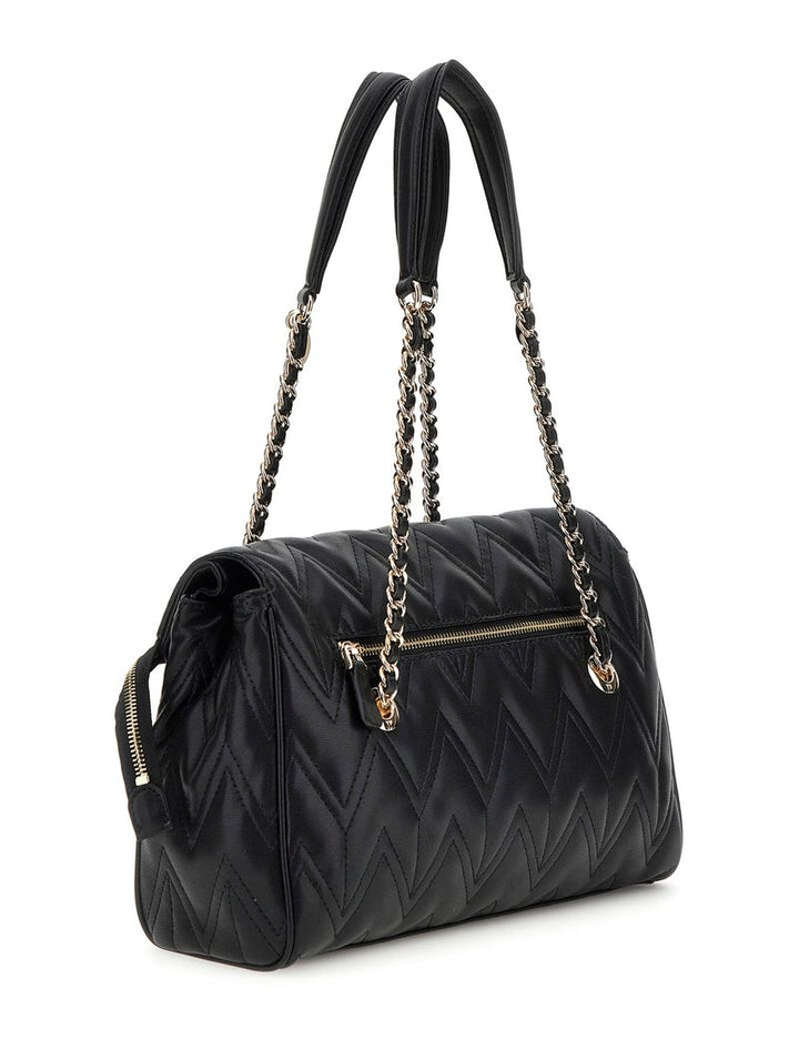 Guess Eda Black Satchel Bag