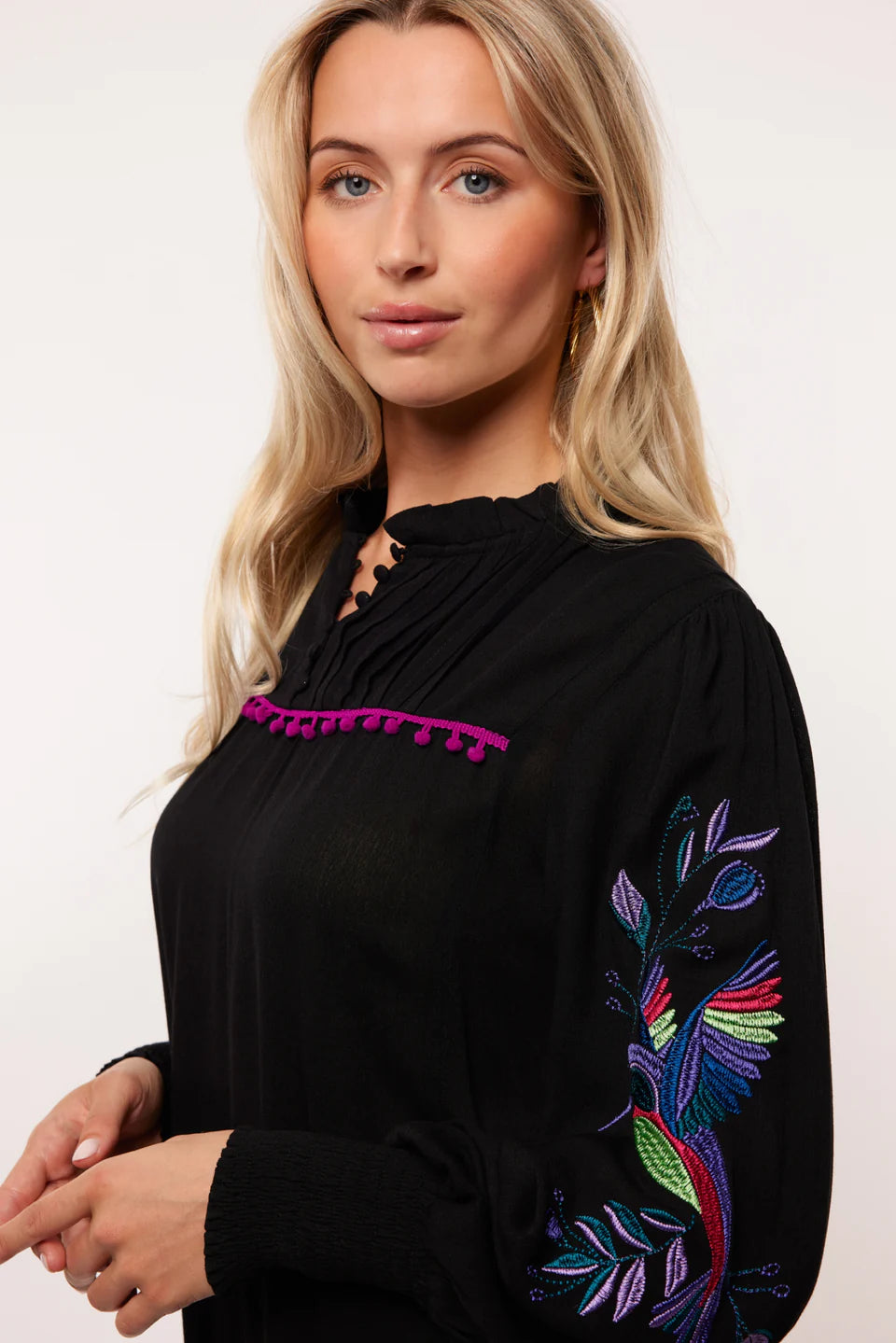 Fluresk Flore Zwart Black Blouse