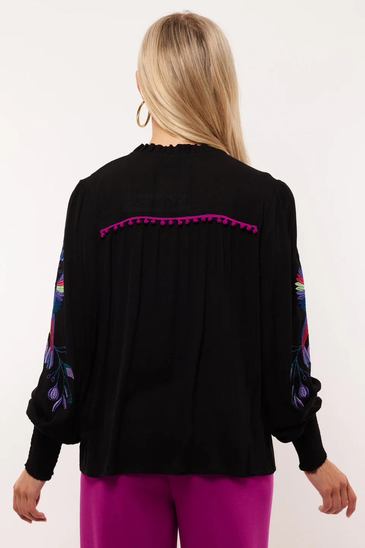 Fluresk Flore Zwart Black Blouse