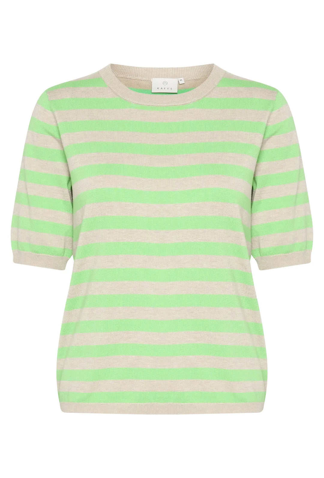 Kaffe KAlizza Feather Grey/Green Striped Knit