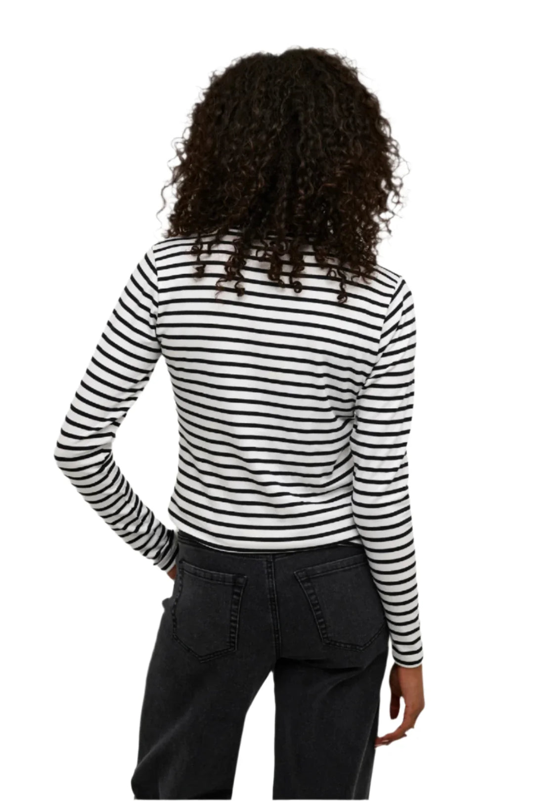 Kaffe Liddy Chalk/Black Stripe Windsurfer Heart Top