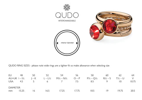 Qudo Basic Small Interchangeable Ring Gold