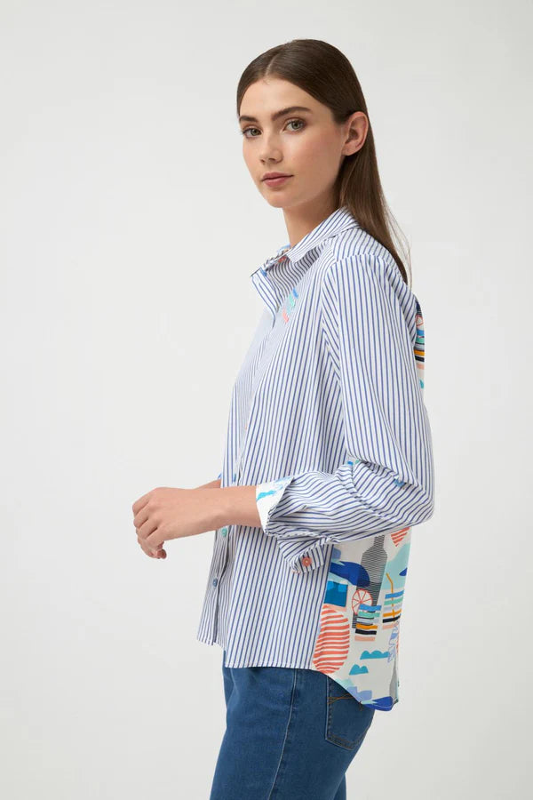 Tinta Caloroja Blue Striped Shirt