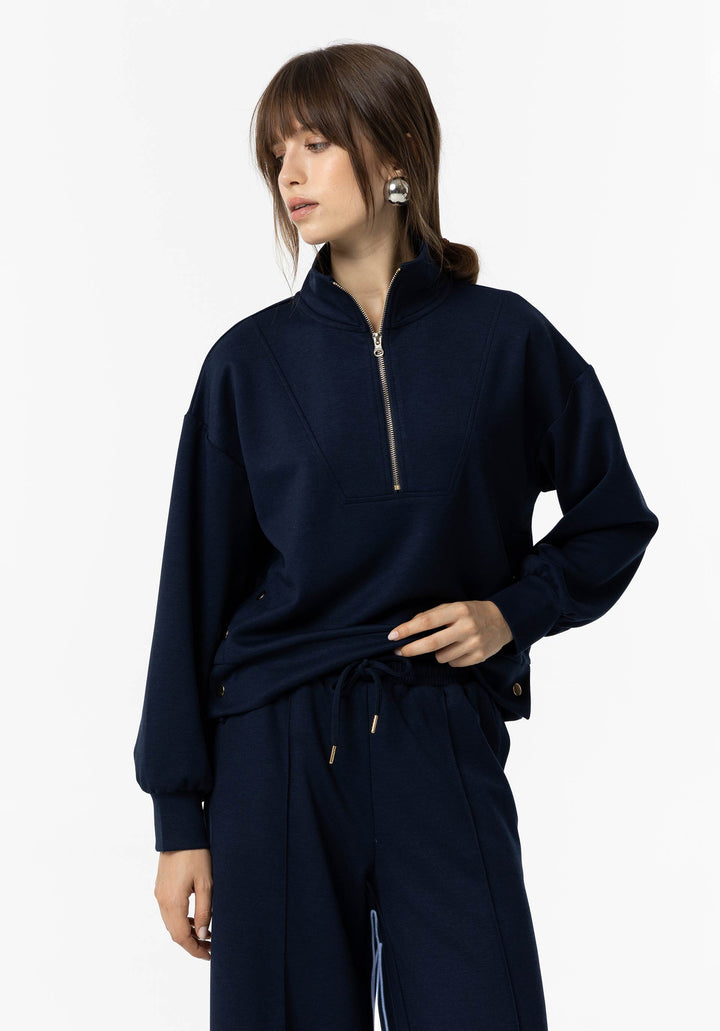 Tiffosi Noa 1/4 Zip Sweater Navy