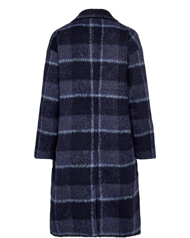 Numph Nuevira Blue Check Coat