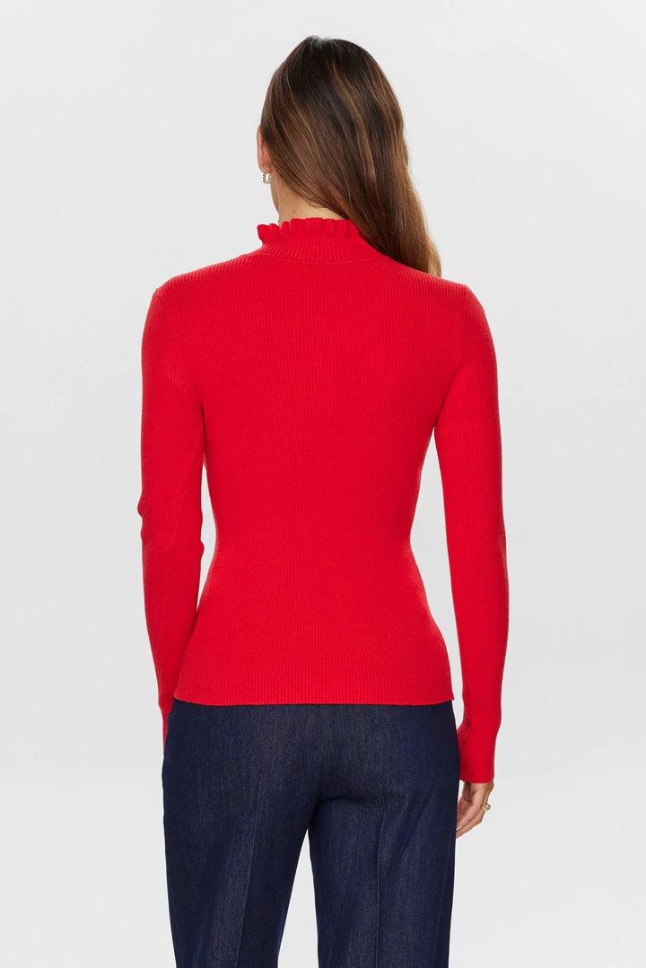 Numph Nusidanu Highneck Pullover Red