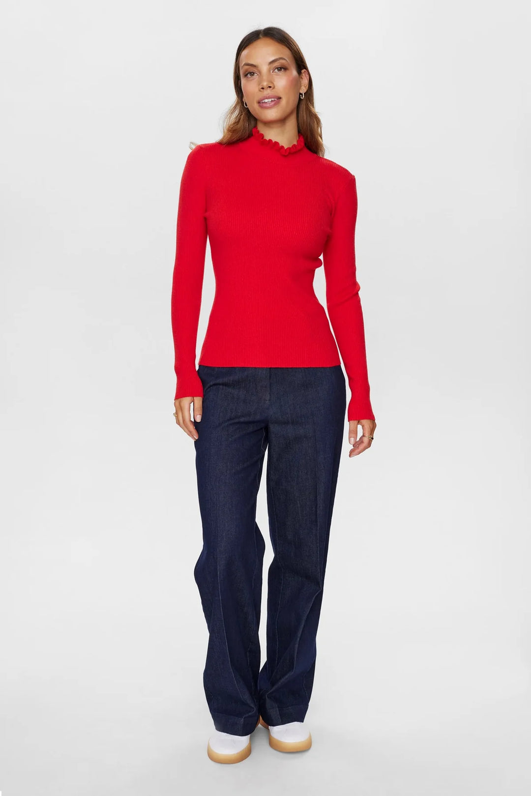 Numph Nusidanu Highneck Pullover Red