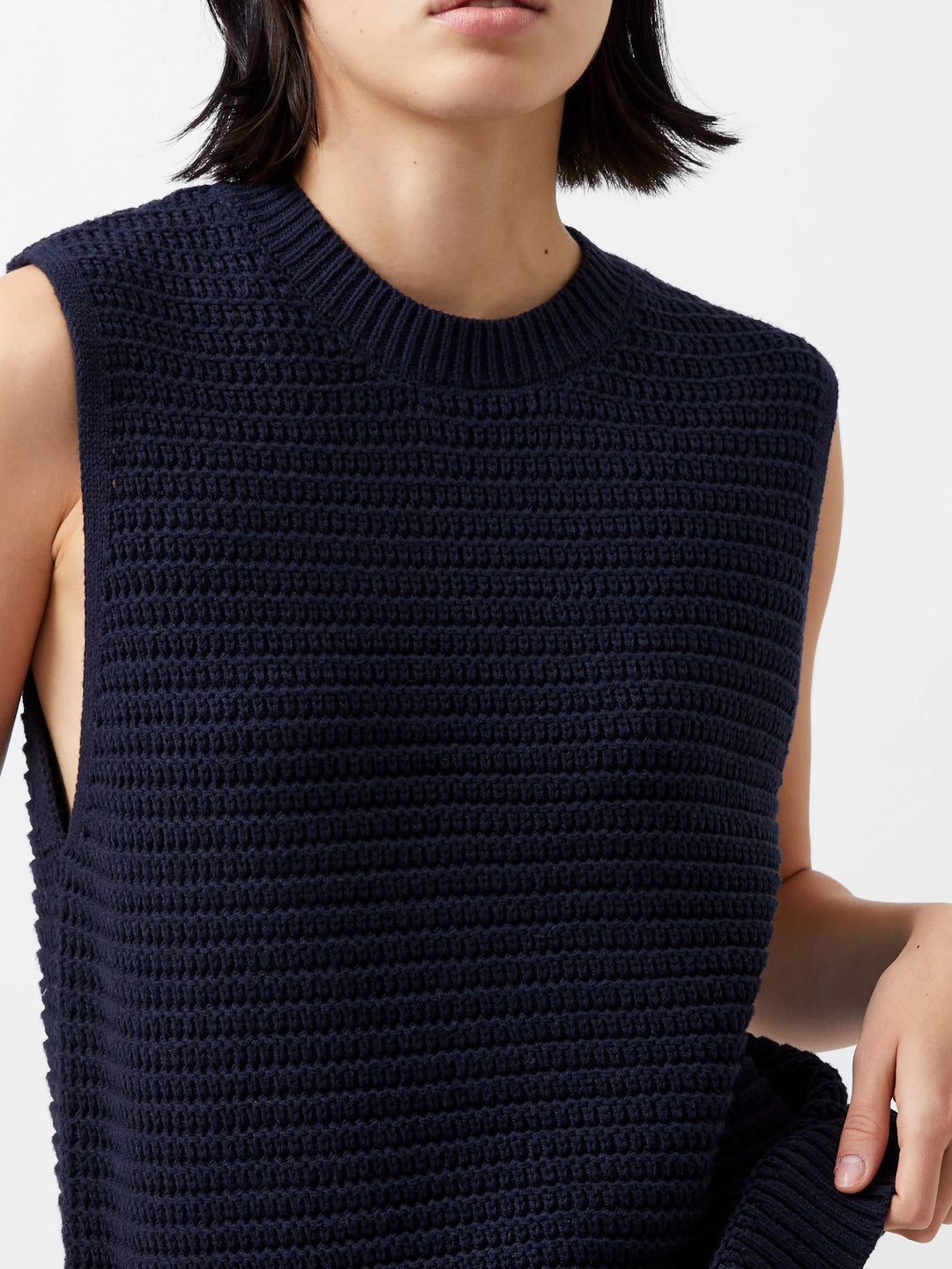 French Connection Manda Open Knit Vest