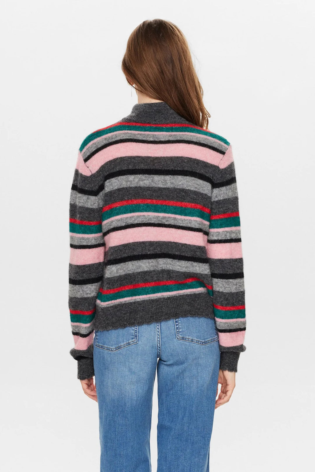 Numph Nuriette Peony Stripe Highneck Pullover