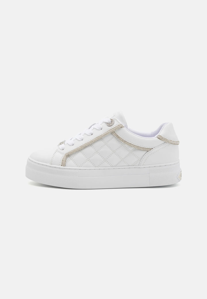 Guess Gratea White Crystal Pipe Sneaker