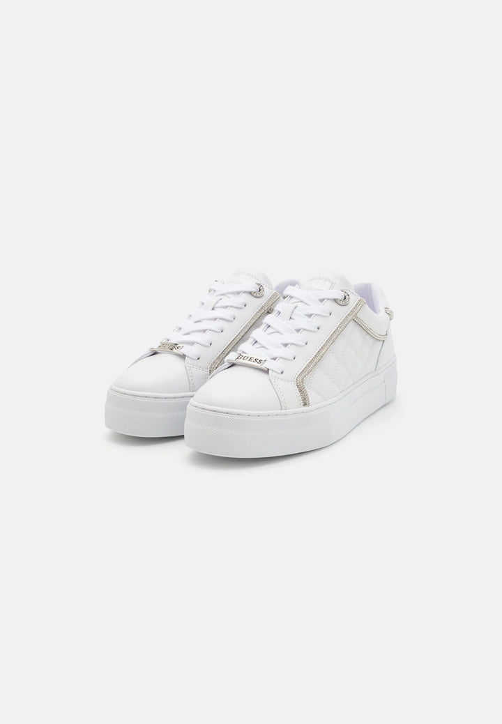 Guess Gratea White Crystal Pipe Sneaker