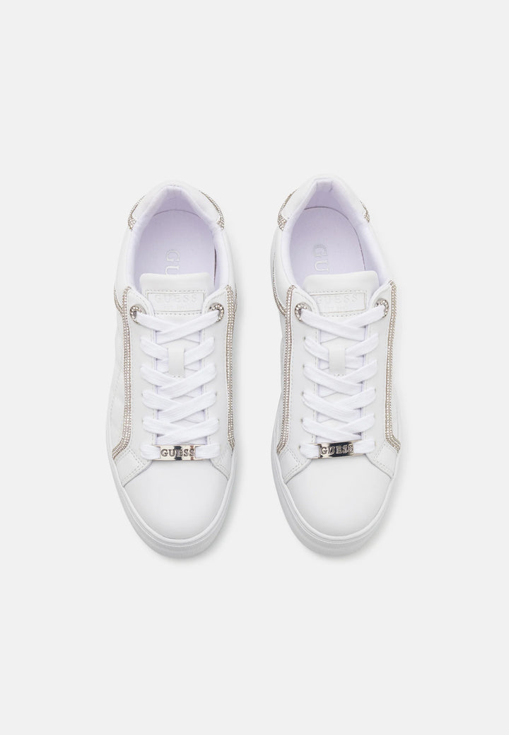 Guess Gratea White Crystal Pipe Sneaker