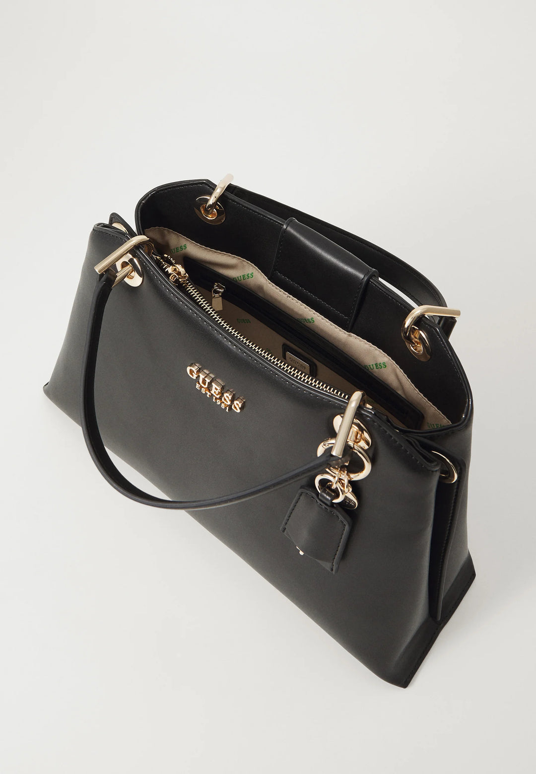 Guess Eco Evaine Girlfriend Satchel Bag Black