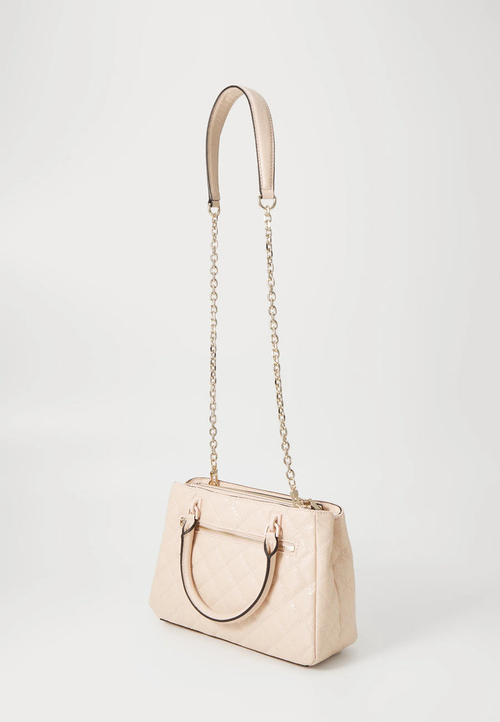 Guess Bessey Luxury Satchel Bag Sand