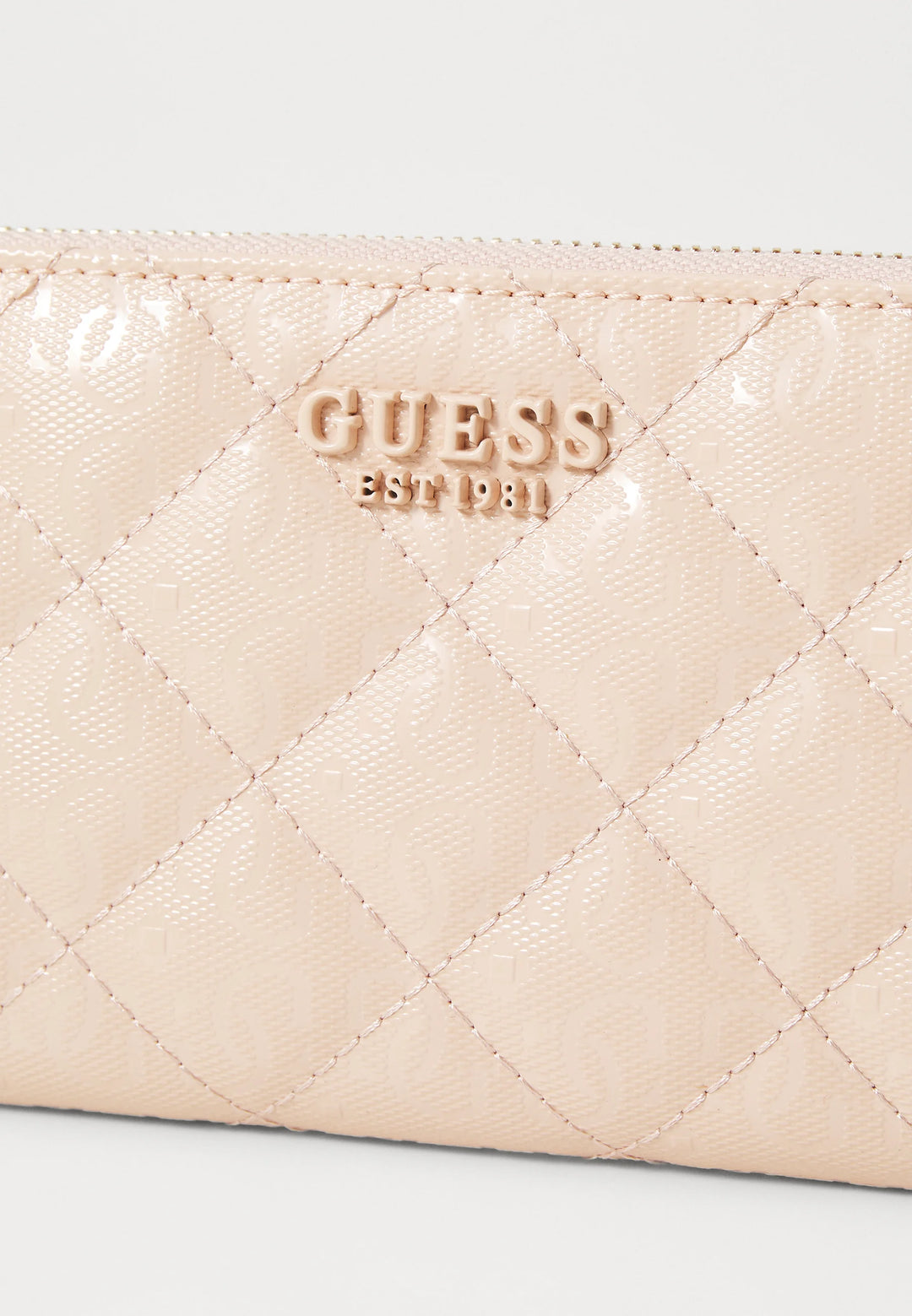 Guess Laurel Large Zip Around Purse Sand