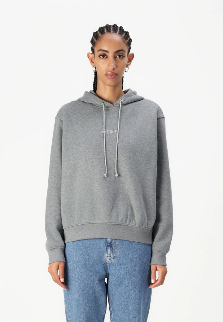 Guess Shiny Cord Sweatshirt Hoodie Grey