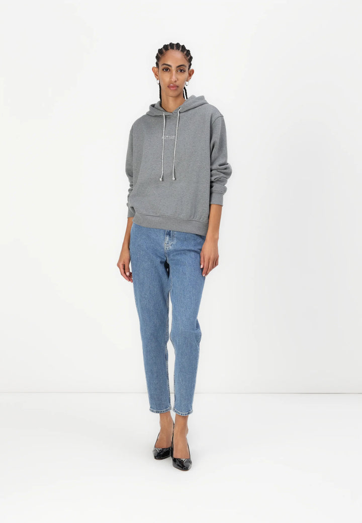 Guess Shiny Cord Sweatshirt Hoodie Grey