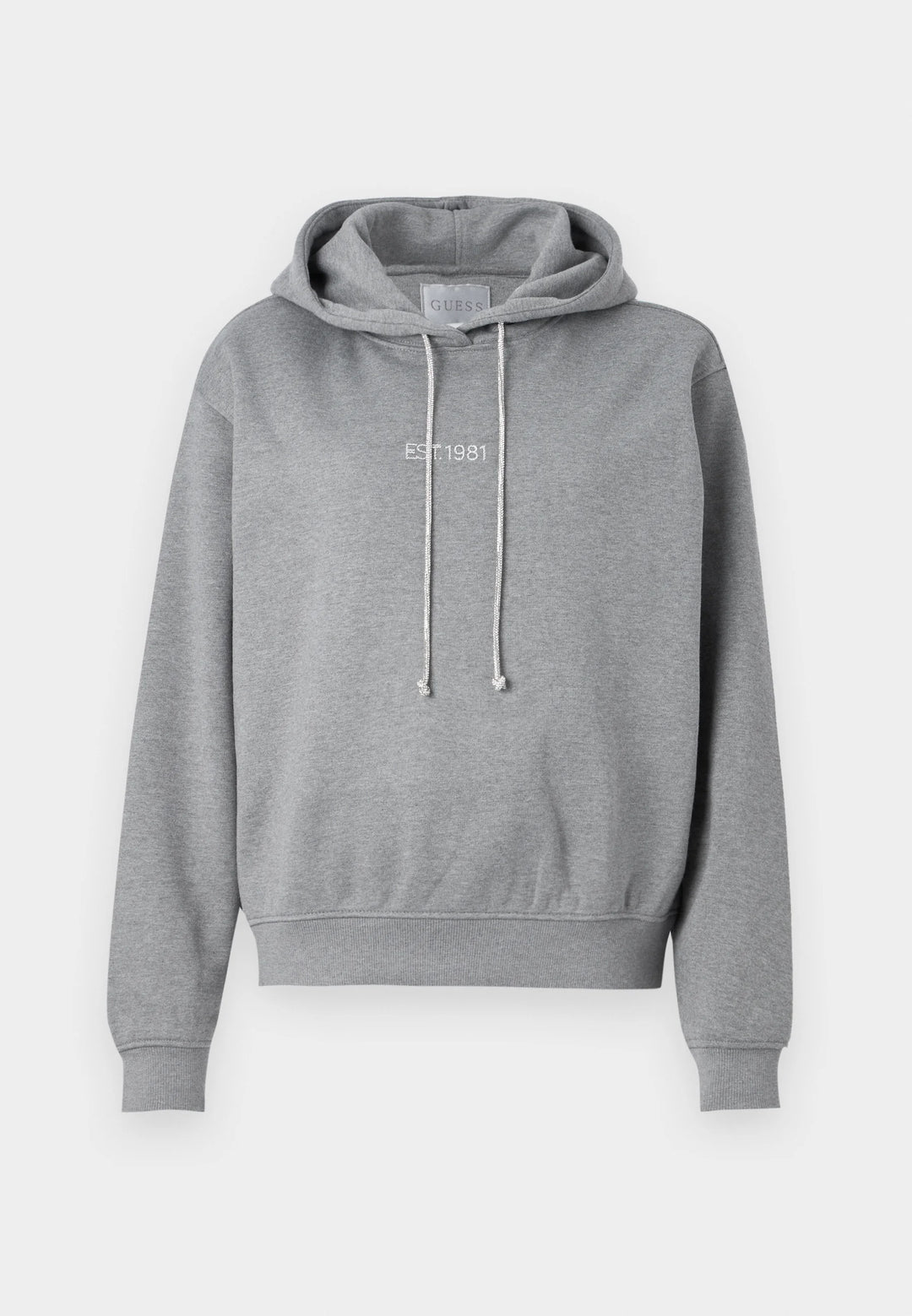 Guess Shiny Cord Sweatshirt Hoodie Grey