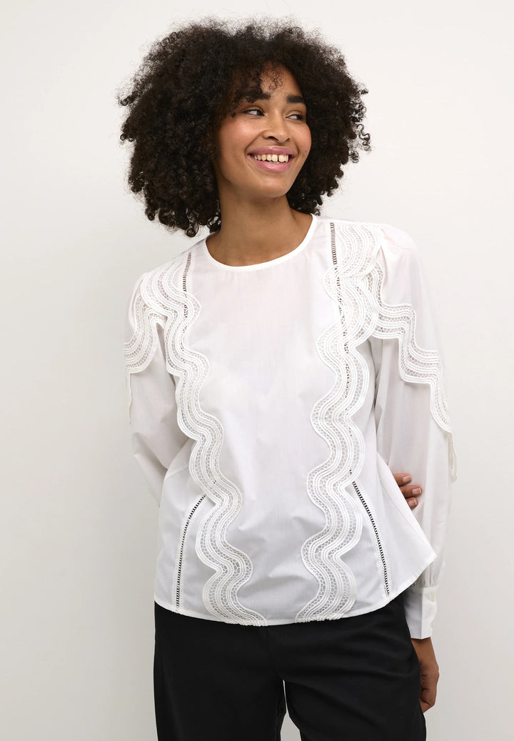 Kaffe Kachristine Optical White Blouse