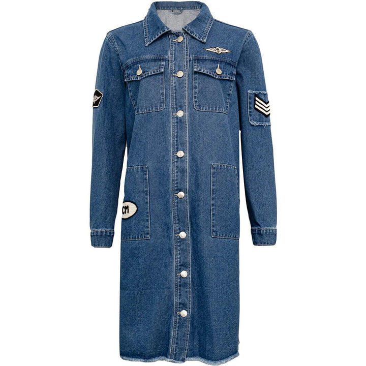 Costa Mani Foxy Blue Denim Long Jacket