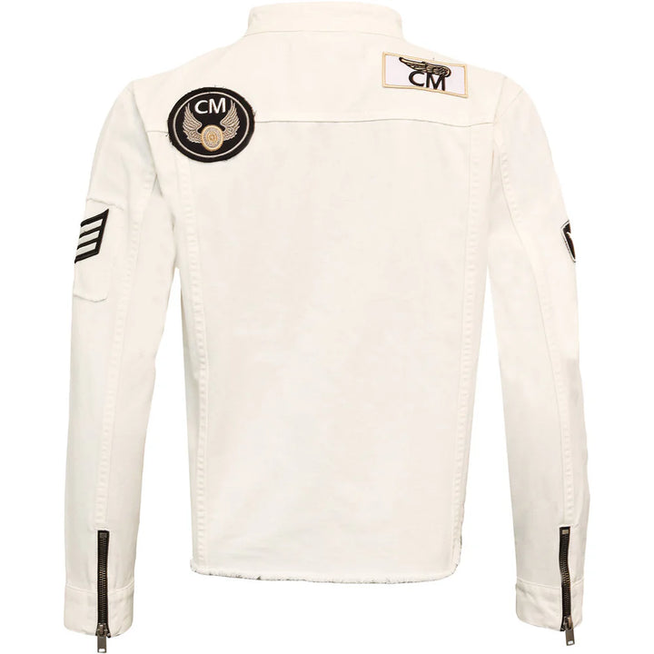 Costa Mani Foxy White Denim Style Jacket