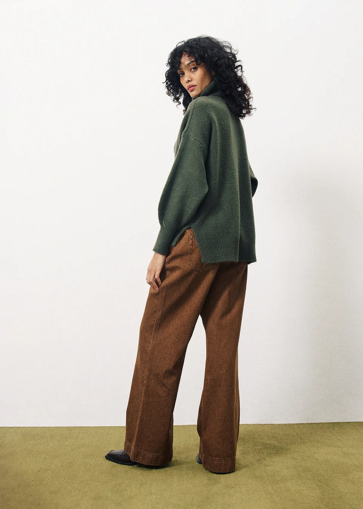 Frnch Ariette Khaki Roll Neck