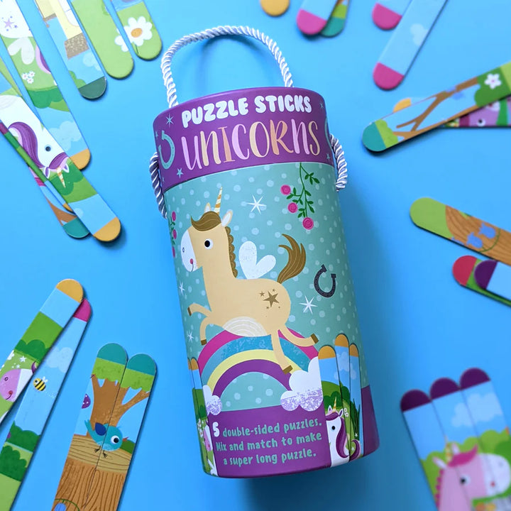 Unicorn Lolly Stick Puzzle Double Sided