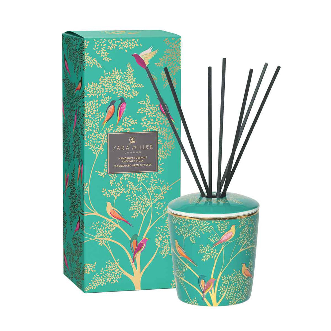 Sara Miller Ceramic Reed Diffuser: Tuberose & Wild Musk