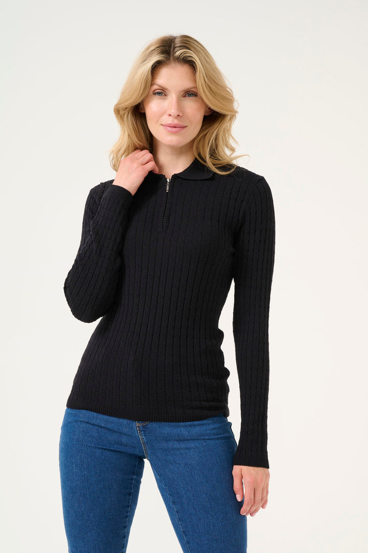 Kaffe Kaflora Black Deep Pullover