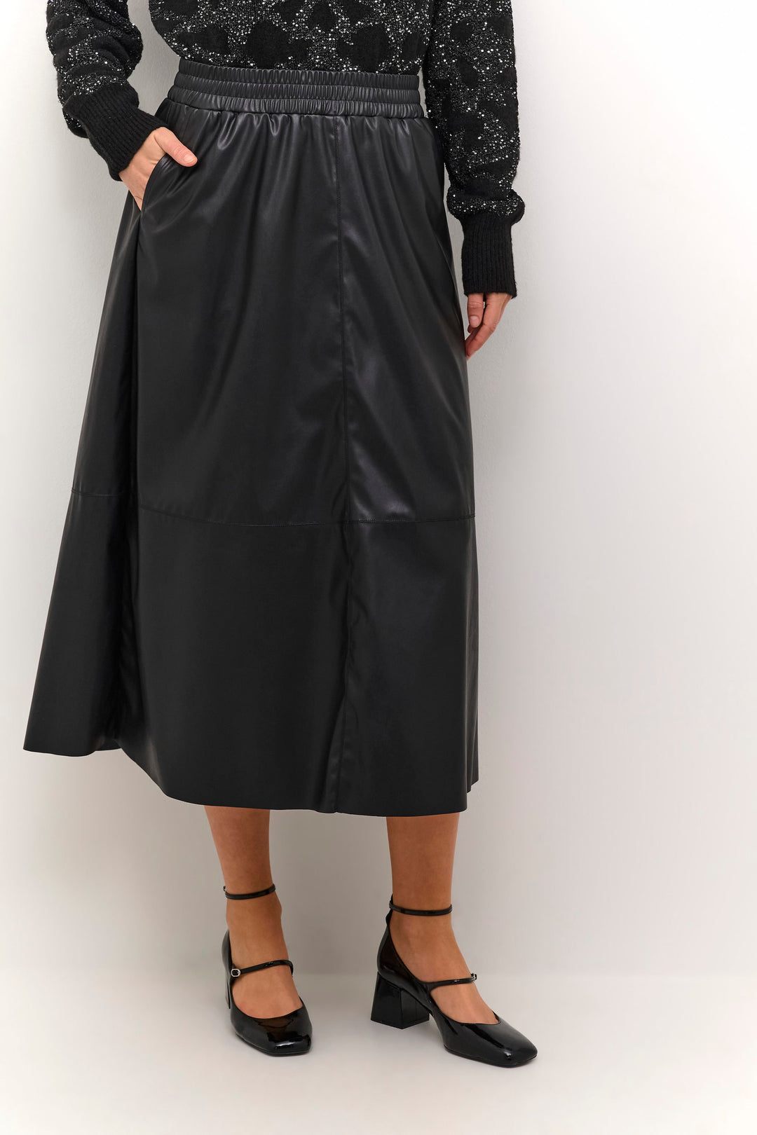 Kaffe Kamikka Black Deep Long Skirt