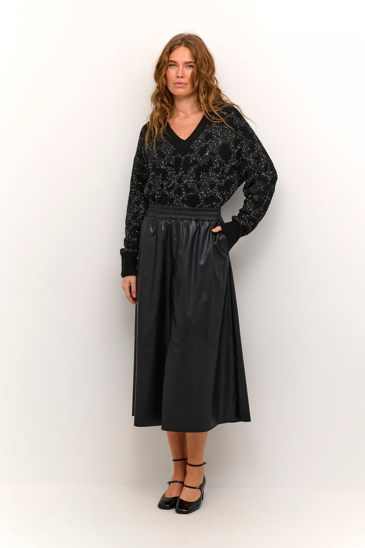 Kaffe Kamikka Black Deep Long Skirt