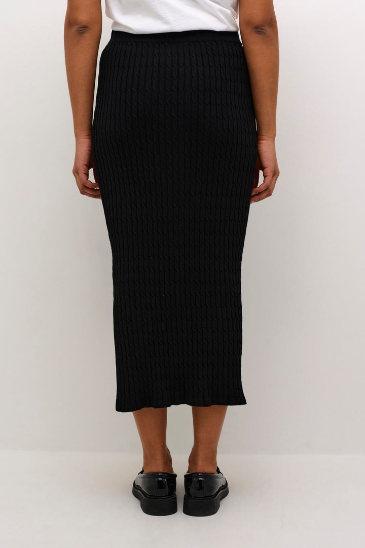 Kaffe Kasilla Black Deep Knit Skirt