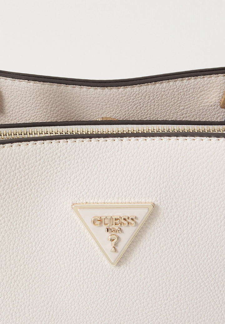 Guess Meridian Ivory Shoulder Satchel