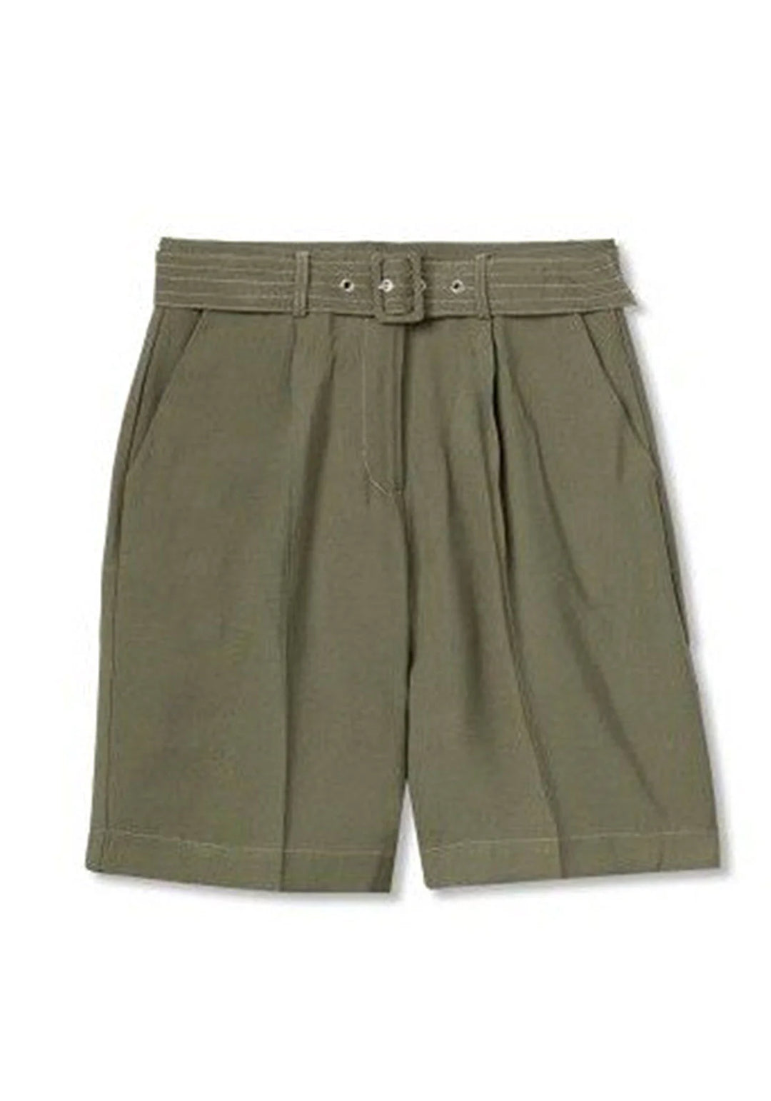 Tiffosi Peaceful Khaki Belted Shorts