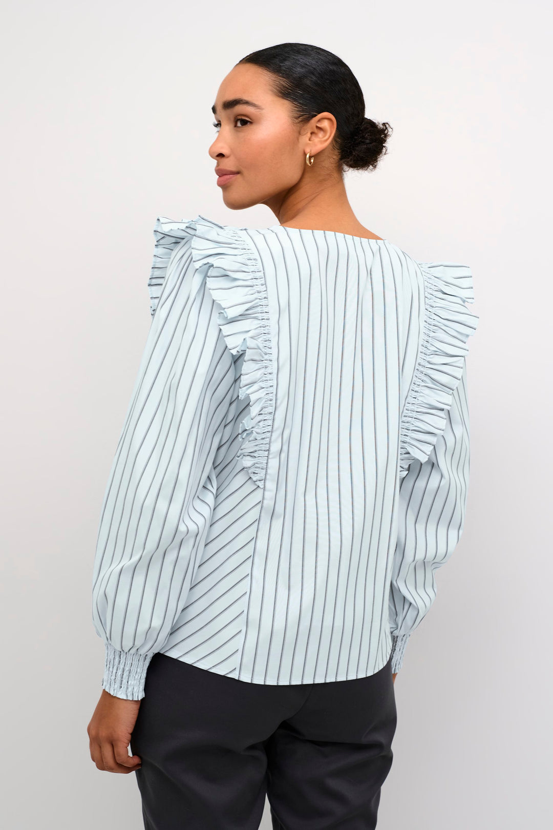 Kaffe Kajerrie Celestial Blue/Dark Stripe Blouse