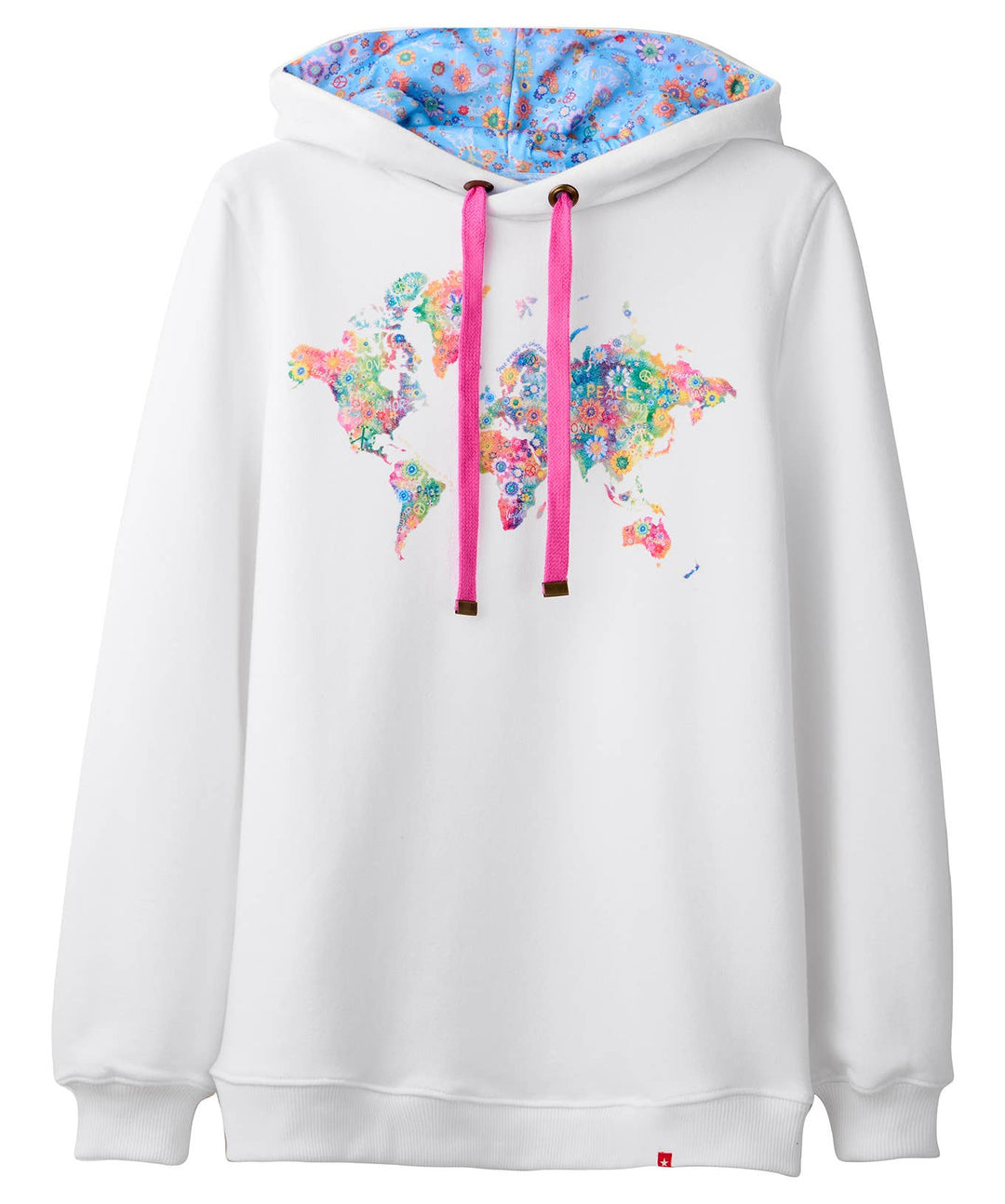 Around The World Graphic Hoodie: White