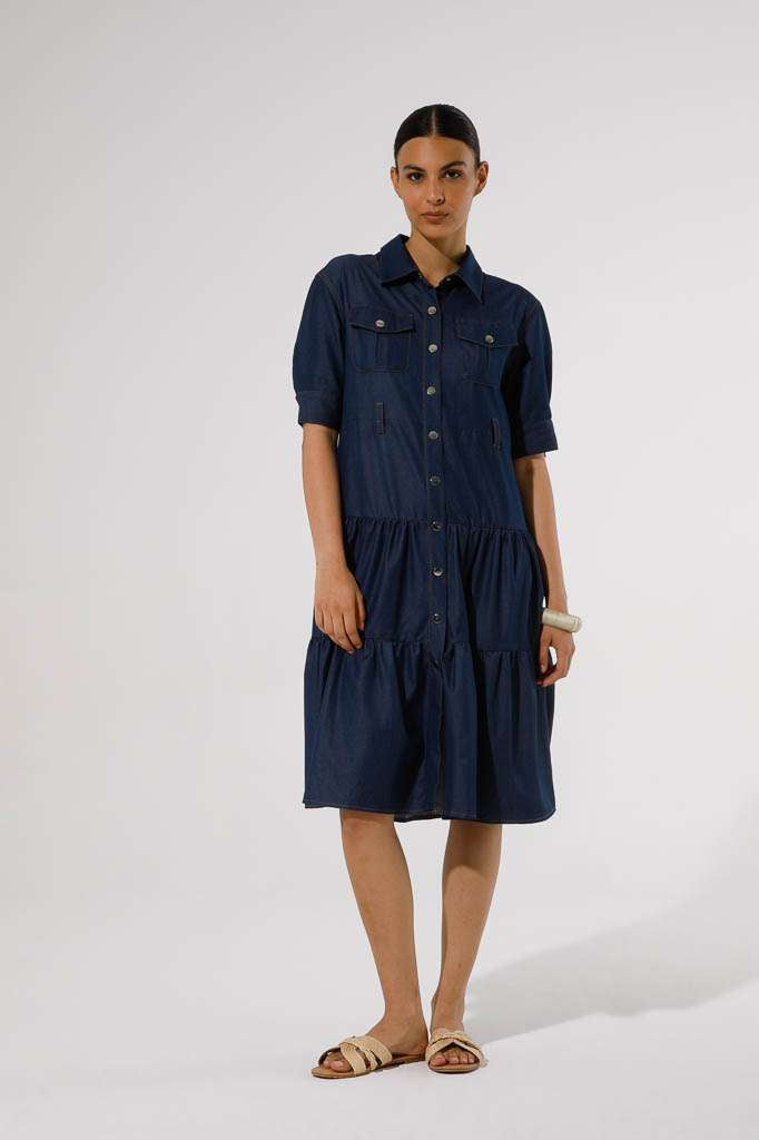 Goa Goa Analinda Blue Jeans Dress